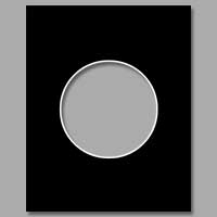 Circle Window Mat Board Example
