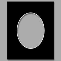 Oval Window Mat Board Example