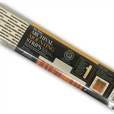Lineco® 12 inch See-Thru Mounting Strips (60/Pkg.)