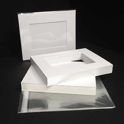 White Mat Board Corner Sample Set