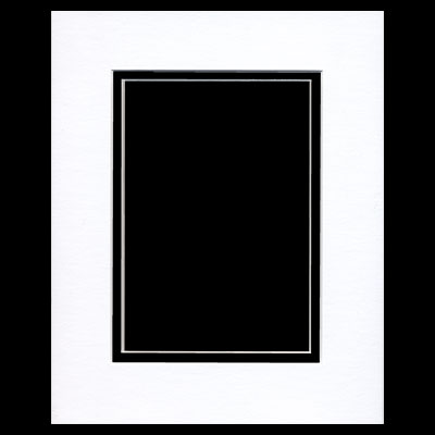DOUBLE MAT BOARD SHOW KIT - Archival White on Black