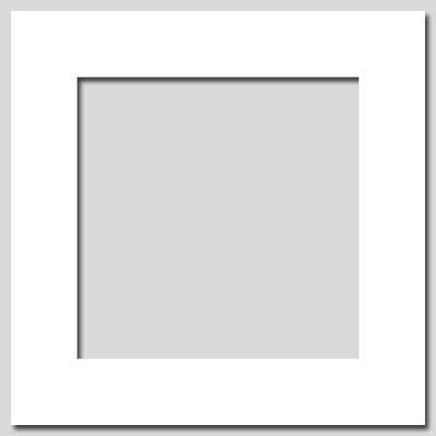 0.060 White Core Single Mats : 9 x 12 For 6 x 9 Artwork