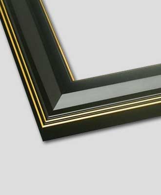 30075 Wood Frame Gloss Black