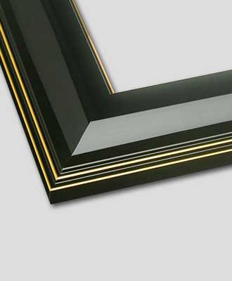 31075 Wood Frame Gloss Black