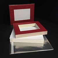 MAT BOARD SHOW KIT - Economy Cream Core in Chinese Red
